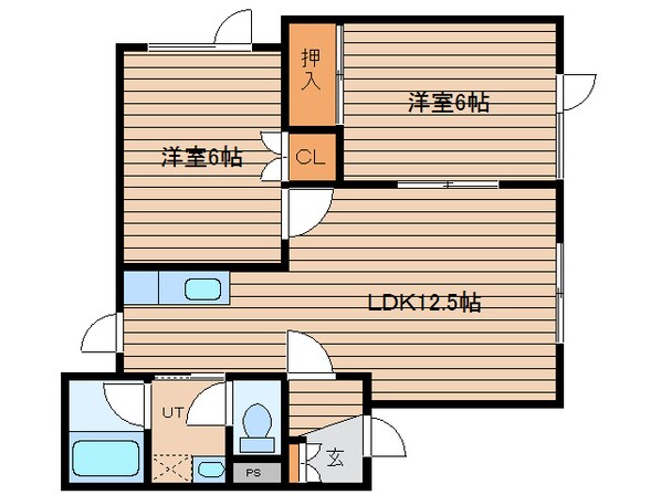 コスモス17の物件間取画像